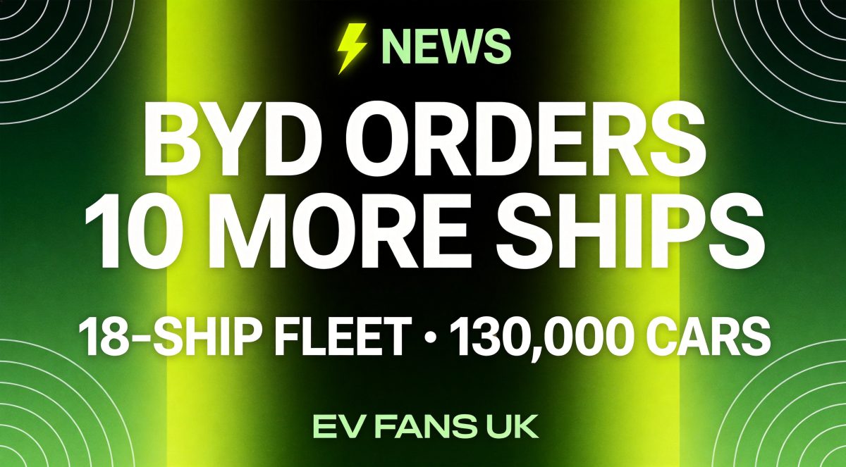 BYD Orders 10 More Car Carriers — 18-Ship Fleet by 2029