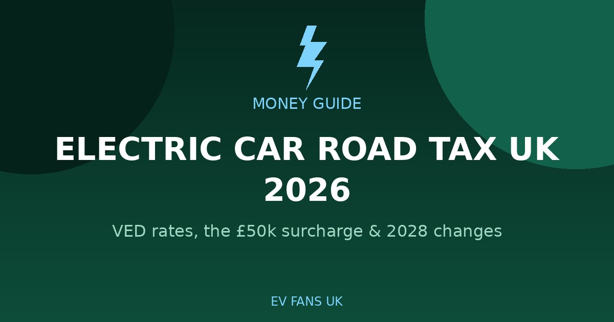 Electric Car Road Tax UK 2026: VED Rates, the £50,000 Surcharge and What Changes in 2028