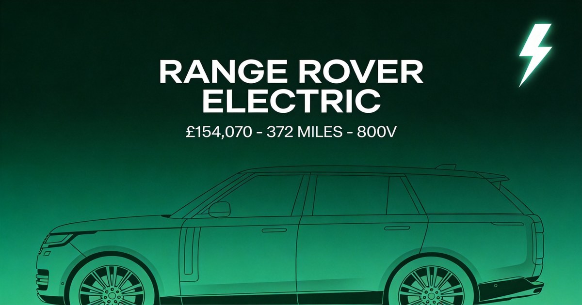Range Rover Electric Opens for Order in the UK: £154,070, 372 Miles WLTP, 800V Fast Charging